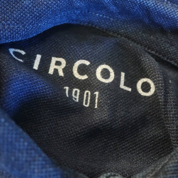 Mens Circolo 1901 Blue Polo 3/4 Button Long Sleeve Top L - Picture 6 of 7